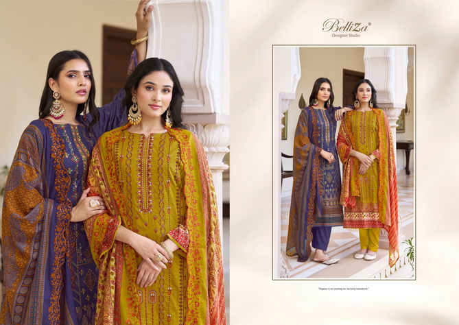 Zubiya Vol 2 By Belliza Digital Printed Cotton Dress Material Wholesale Shop In Surat